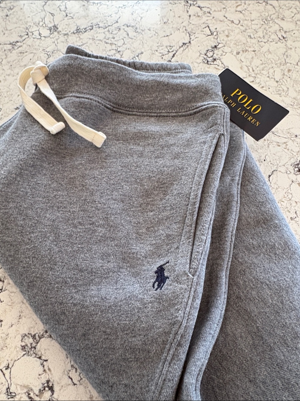 POLO by Ralph Lauren Heather Gray Men's XL (18-20) Drawstring Joggers